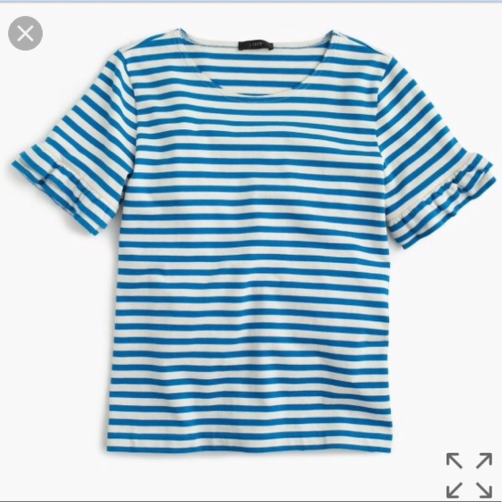 nwt j.crew ruffle-sleeve tee